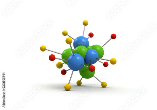 3d molecular structure of chemical compound model