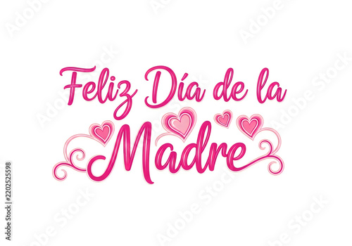 Happy mother's day cursive text with hearts