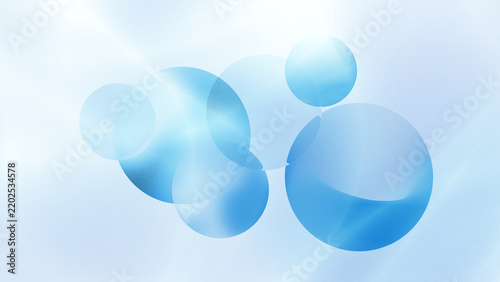 Abstract Light Blue Spheres and Circles Background
