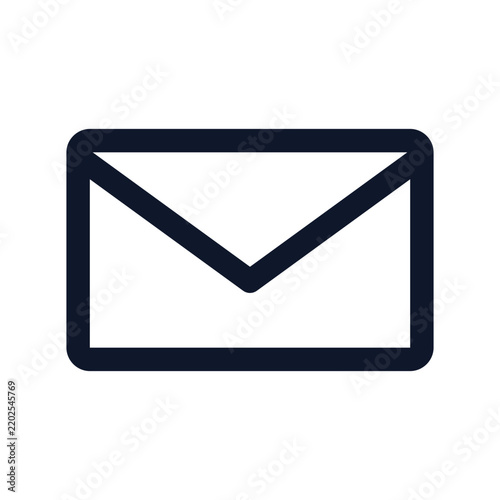 Envelope mail letter line icon