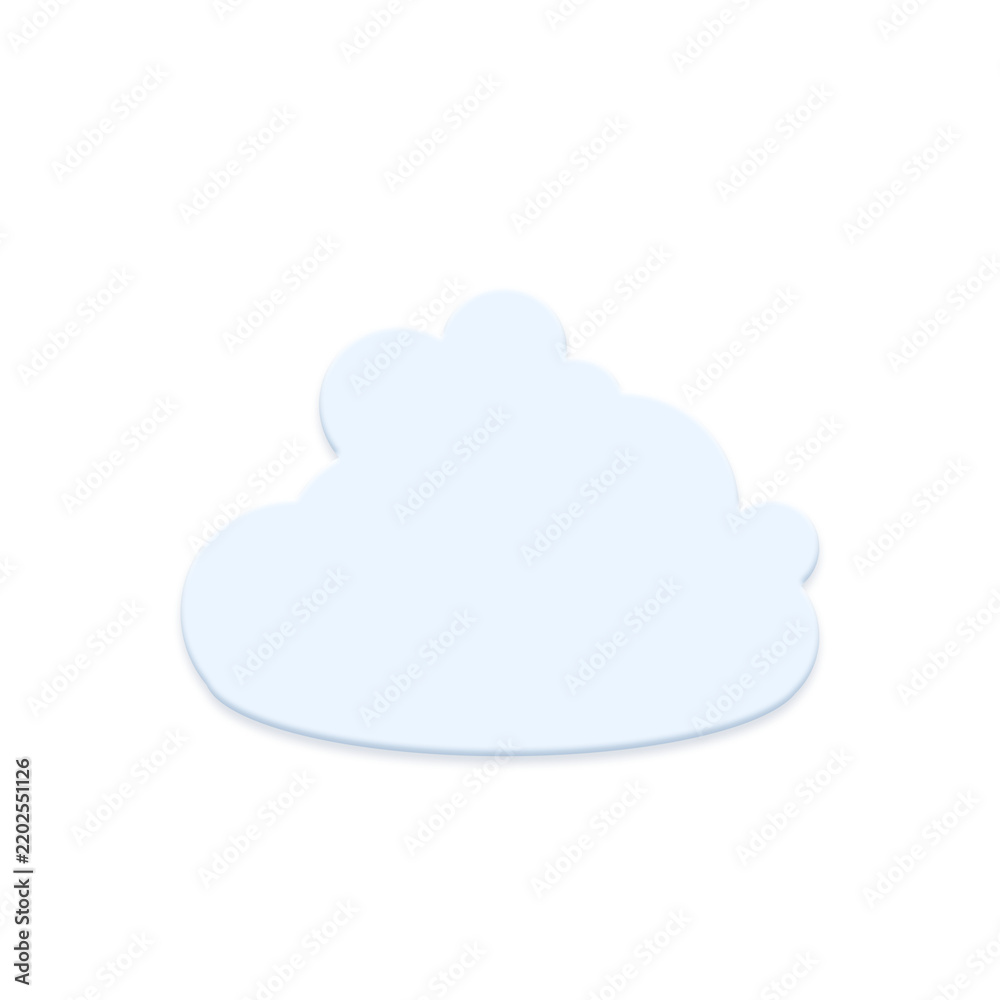 Obraz premium Cartoon cloud illustration isolated on a transparent background.,cloud computing concept