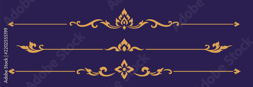Traditional Thai Gold Ornamental Dividers Set