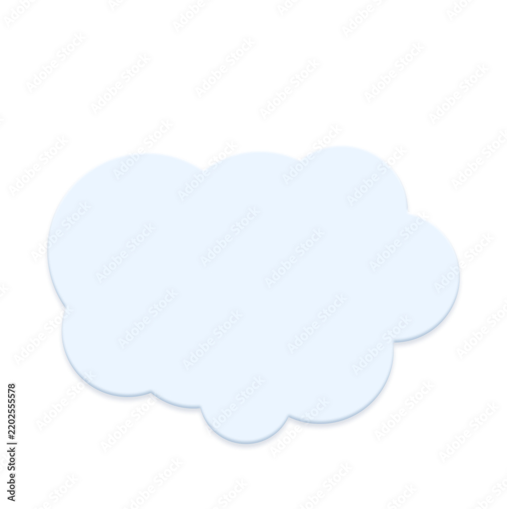 Fototapeta premium cloud illustration isolated on a transparent background cartoon style,blobs,speech bubble with cloud