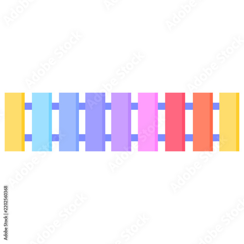 Colorful pastel picket fence design