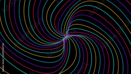 Neon Light Swirls Abstract Background Motion Graphic
