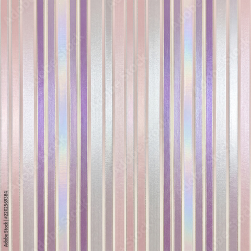 Soft vertical stripes in blush silver and violet tones with gentle pea
