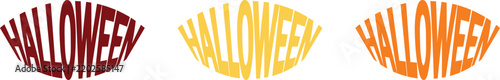 Halloween Warped Typography in Red Yellow and Orange.