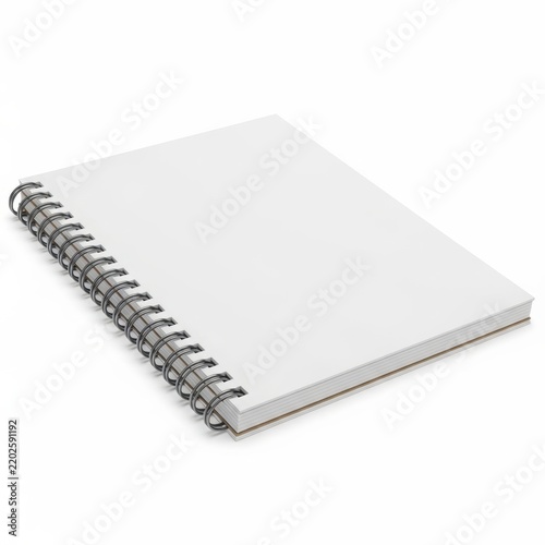 Spiral bound notebook with metal coil binding