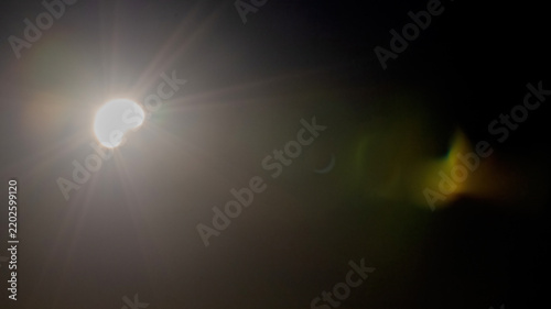 Solar eclipse and lens flare