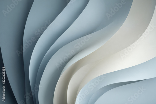 Minimal 3D Background with Elegant Folded Wave Shapes
