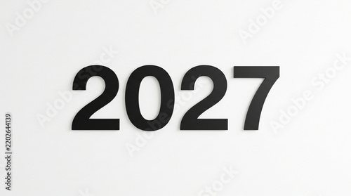 Obraz na płótnie 2027 text effect 4k 