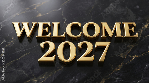 Obraz na płótnie 2027 text effect 4k 