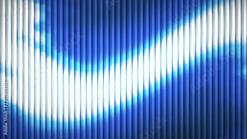 Abstract background with vertical blue lines and a bright glowing wave effect, dynamic light pattern for digital technology or modern design concepts