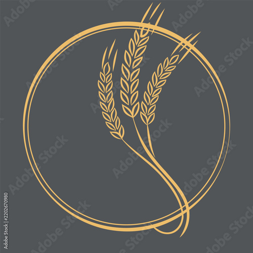 vector wheat ears and wheat ears