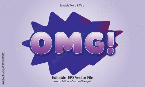 OMG Text Effect – Bold Expressive Typography with Fun Comic Style Design