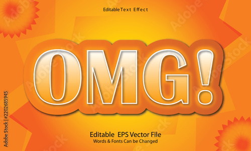 OMG Text Effect – Bold Expressive Typography with Fun Comic Style Design
