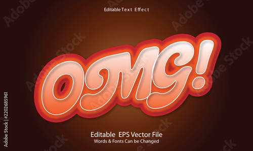 OMG Text Effect – Bold Expressive Typography with Fun Comic Style Design