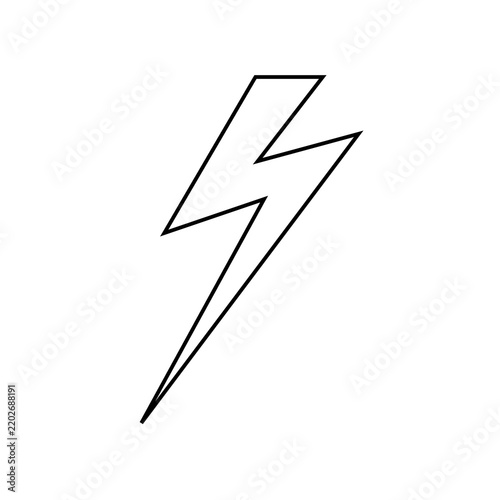 lightning bolt line icon