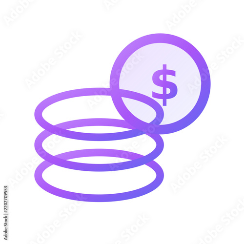 Finance and money vector icon, business and banking symbol for web and mobile app
