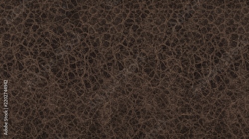 Detailed brown leather texture background seamless flat lay