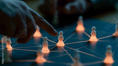 Study of a glowing electronic network linking components through light