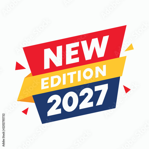 New Edition Tag Illustration, Price Label, and Badge Design Template