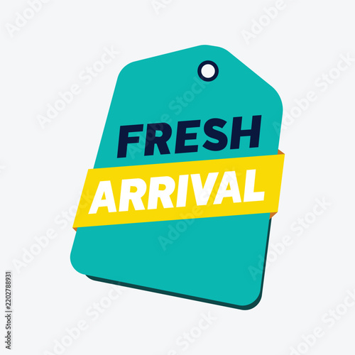 New arrival product label tag illustration