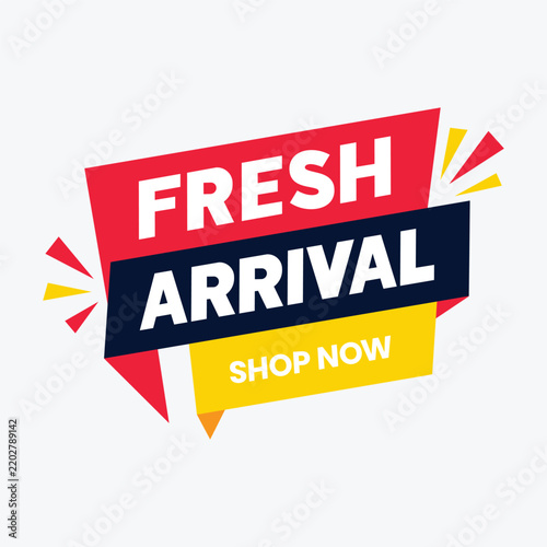 New arrival product label tag illustration