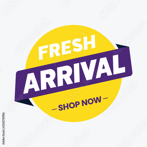 New arrival product label tag illustration