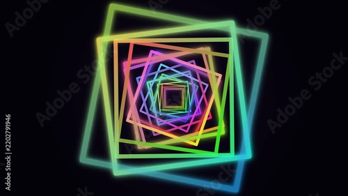 Glowing blue light point shines brilliantly in the center of complete darkness.