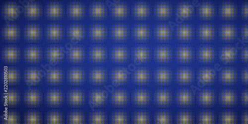 Abstract Blue Grid Christmas Pattern: A fascinating abstract pattern featuring a grid of luminous orbs on a deep blue background.