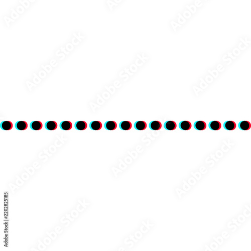 Obraz w ramie Anaglyph 3D effect, Retro Stereoscopic Pattern Graphic Element