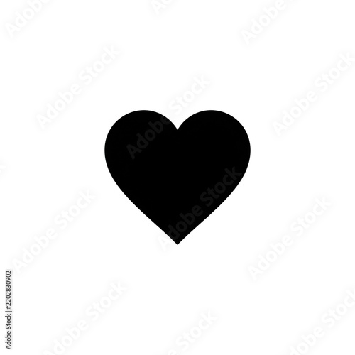 Classic black heart icon symbol representing love and passion on checkerboard.