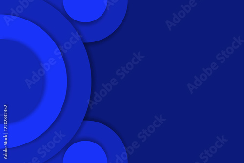blue circle paper cut background