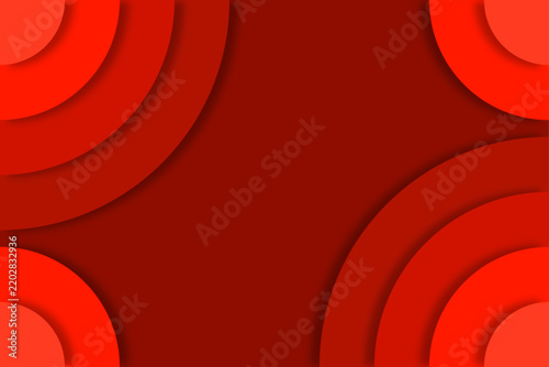 Red paper circle cutout background