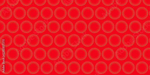 Red Circular Pattern: A visually striking pattern composed of countless red circles arranged in a uniform grid, creating a dynamic and modern aesthetic.