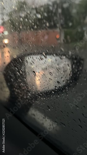 rain drops on the car