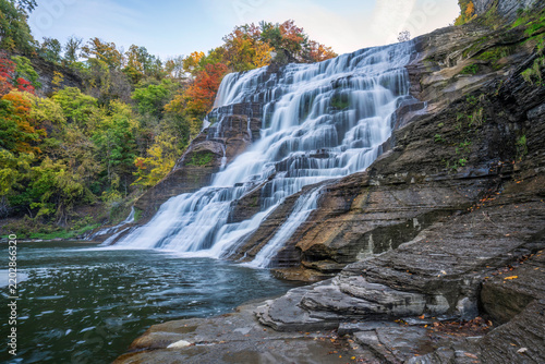 Ithaca falls in autumn - New York	