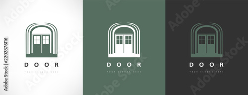 Door logo vector. Exterior design