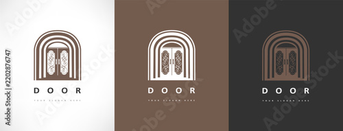 Door logo vector. Exterior design