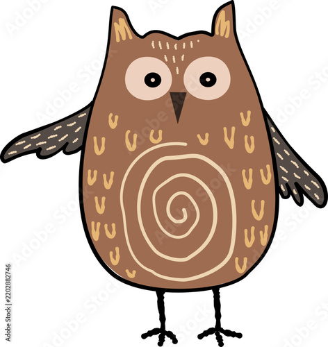 owl on a white background
