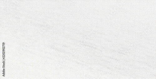 Monochrome halftone pattern with subtle diagonal gradient, small black dots on a white background, geometric texture for