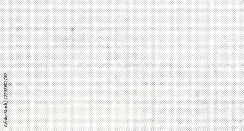 Monochrome halftone dot pattern texture, distressed grainy surface with subtle gradient and speckled noise overlay effect