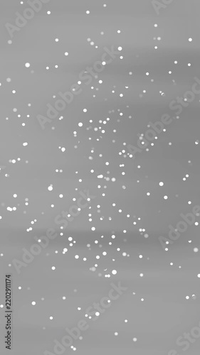 Vertical overlap background featuring blurry white circular snow particles on bright gray.