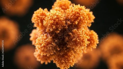 Vibrant Orange Microscopic Structure