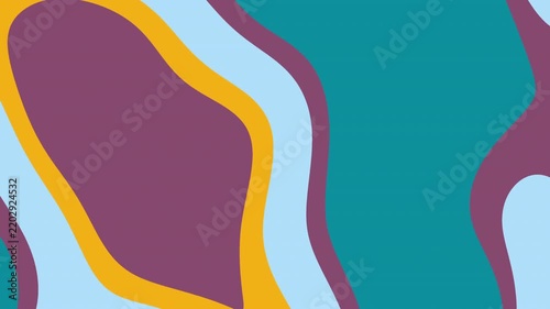 Abstract organic shapes with smooth flowing lines in a vibrant color palette.