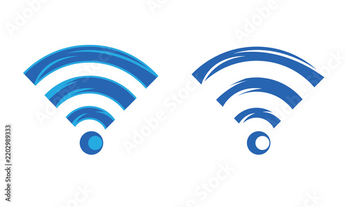Blue WiFi Signal Icons Collection