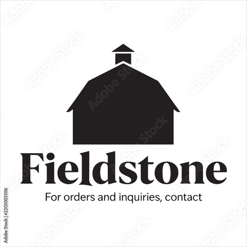 Fieldstone Barn Logo Vector Graphic For Orders And Inquiries Contact Design