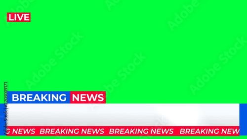 Breaking News - Lower third Live Broadcast news background, Real-Time News Bulletin Overlay Design for TV Channels