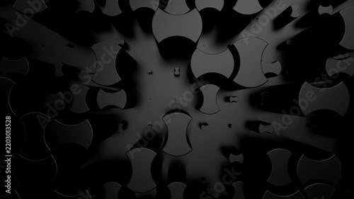 Background of Geometric Shapes. Abstract motion, loop, two color, 3d rendering, 4k resolution
